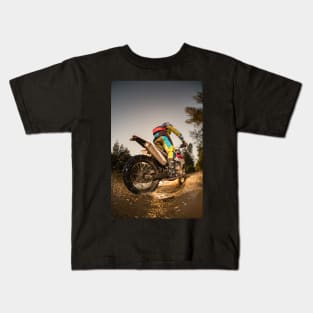 Enduro bike rider Kids T-Shirt